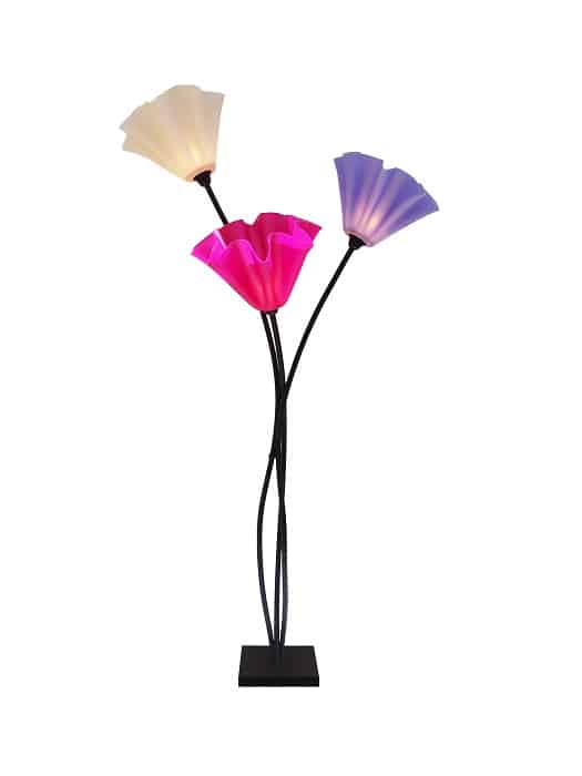 מנורה עומדת פרח שלושה קנים