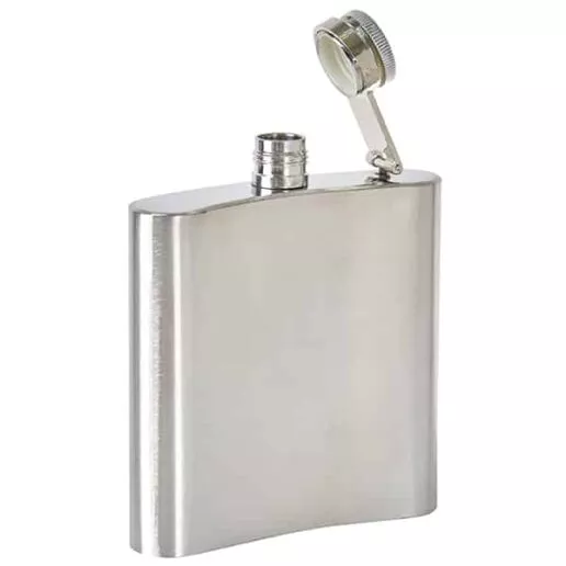 פלאסק 6oz נירוסטה חלק קלאסי