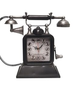 שעון שולחני בעיצוב רטרו בצורת טלפון עתיק