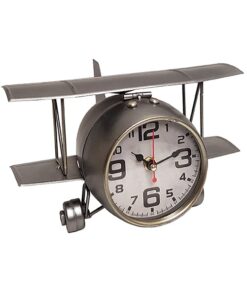 שעון שולחני בעיצוב רטרו בצורת אווירון עתיק