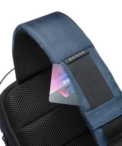 תיק צד נגד גניבות עמיד במים עם נעילה TSA וכבל USB מובנה לטעינה ניידים יוניסקס צבע כחול מבית המותג BANGE