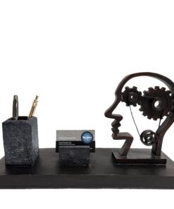 מעמד שולחני אומנותי "גלגלי המוח" מבית פסלי היוקרה "GRACIA GALLERY" מק"ט: 4937 רוחב 33 ס"מ