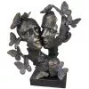 פסל אומנותי "פרפרים בראש" מבית פסלי היוקרה "GRACIA GALLERY" מק"ט: 4607 מידות: גובה 44 ס"מ
