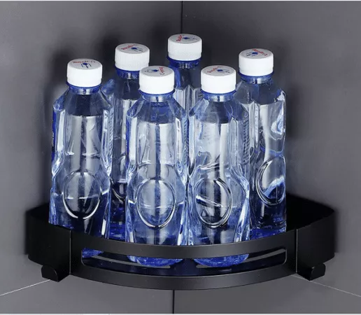 מדף אמבט פינתי שחור מט – HYBRID COLLECTION