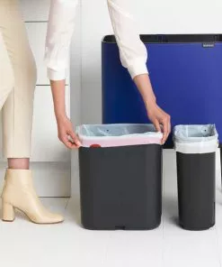 BO טאץ פח הפרדה 11+23 ליטר כחול מינרלי עוצמתי Brabantia