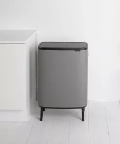 BO טאץ פח הפרדה 30+30 ליטר אפור בטון מינרלי Brabantia