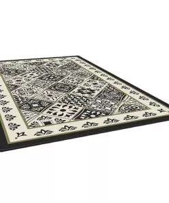 שטיח דקורטיבי FLORA COLLECTION שחור וזהב 60/90 ס