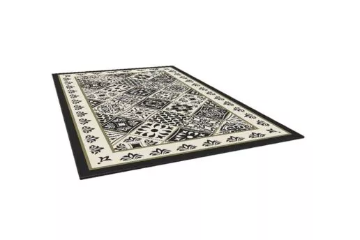 שטיח דקורטיבי FLORA COLLECTION שחור וזהב 60/90 ס"מ