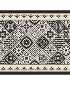 שטיח דקורטיבי FLORA COLLECTION שחור וזהב 60/90 ס