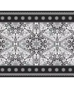 שטיח דקורטיבי FLORA COLLECTION שחור ערבסק