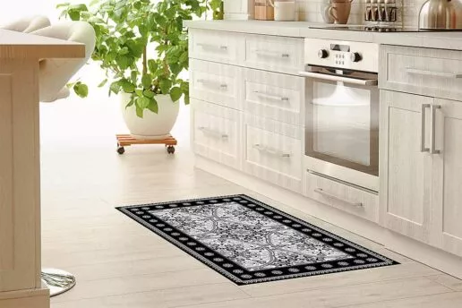 שטיח דקורטיבי FLORA COLLECTION שחור ערבסק