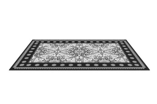 שטיח דקורטיבי FLORA COLLECTION שחור ערבסק