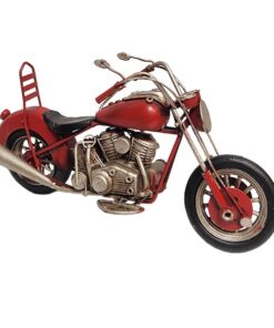 אופנוע קרוזר כידון ארוך עתיק אדום מתכת