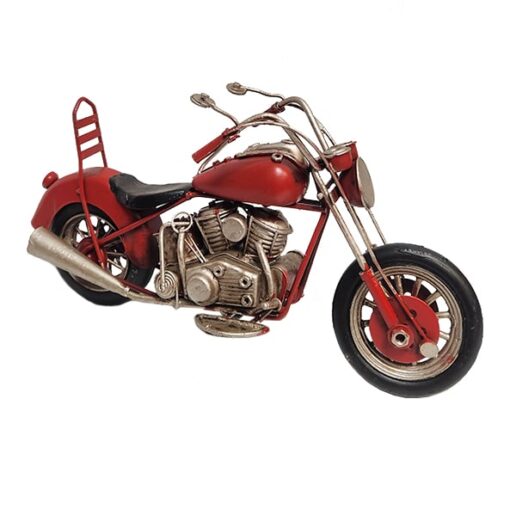אופנוע קרוזר כידון ארוך עתיק אדום מתכת