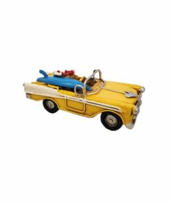 מכונית רטרו צהובה עם גלשן מק"ט: 4525-8 מידות: 11.5x4.7x4.4 ס"מ