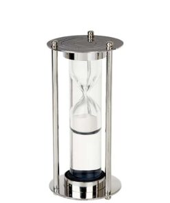 שעון חול עשוי כרום ניקל וזכוכית