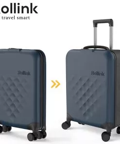 FLEX-360 המזוודה המתקפלת הדקה ביותר בעולם עליה למטוס 21'' של מותג המזוודות החכמות Rollink