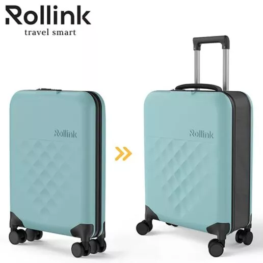 FLEX-360 המזוודה המתקפלת הדקה ביותר בעולם עליה למטוס 21'' של מותג המזוודות החכמות Rollink