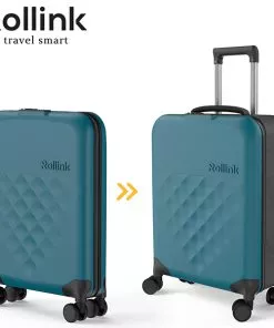 FLEX-360 המזוודה המתקפלת הדקה ביותר בעולם עליה למטוס 21'' של מותג המזוודות החכמות Rollink