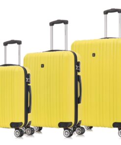סט 3 מזוודות POLO צהוב