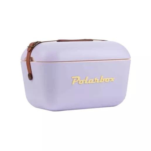 צידנית קשיחה Polarbox Classic רצועת כתף עור חומה נפח 12 ליטר