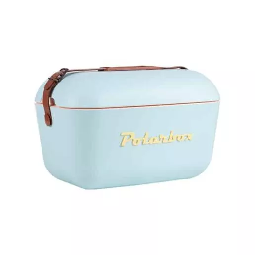 צידנית קשיחה Polarbox Classic רצועת כתף עור חומה נפח 12 ליטר