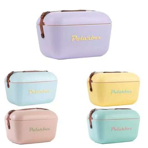 צידנית קשיחה Polarbox Classic רצועת כתף עור חומה נפח 12 ליטר