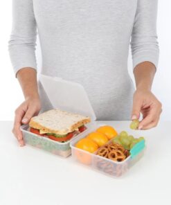 קופסת אוכל מרובעת מחולקת 1.4 ליטר - סיסטמה Sistema
