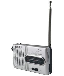 רדיו טרנזיסטור AM/FM R21 אנלוגי מופעל ע"י שתי סוללות AA
