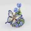 פרפר כחול על פרחים Blue Butterfly on Flowers- קופסת תכשיטים Keren Kopal
