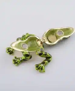 צפרדע ירוקה שחורה מנומרת- קופסת תכשיטים Keren Kopal