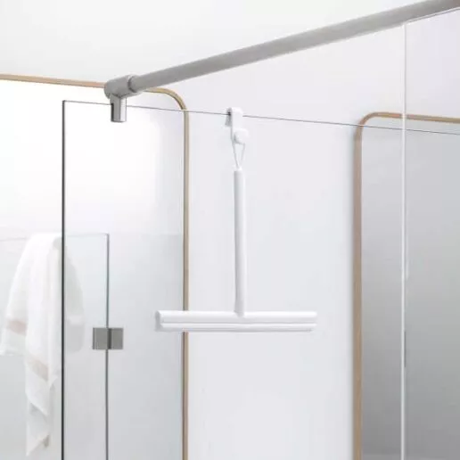 מגב למקלחון עם מתלה לדלת, לבן Brabantia - ReNew