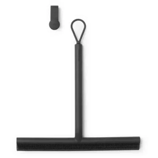 מגב למקלחון עם מתלה לדלת, אפור כהה Brabantia - ReNew