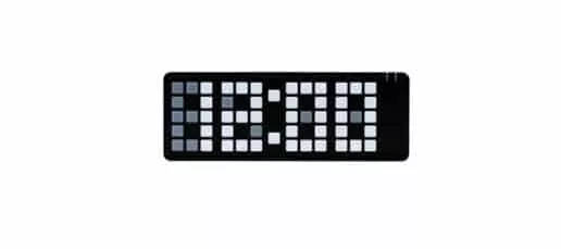 שעון מעורר תצוגת לד LED נקודות שחור/לבן