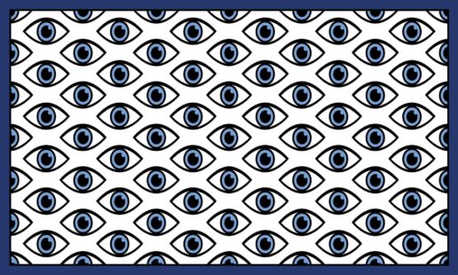 שטיח ויניל דגם עיניים כחול