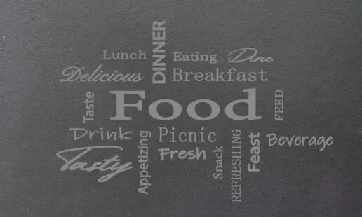 שטיח ויניל דגם FOOD אפור