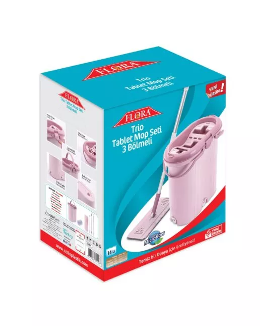 דלי הפלא 14 ליטר TRIO TABLET MOP CLEANING SET 14 LT