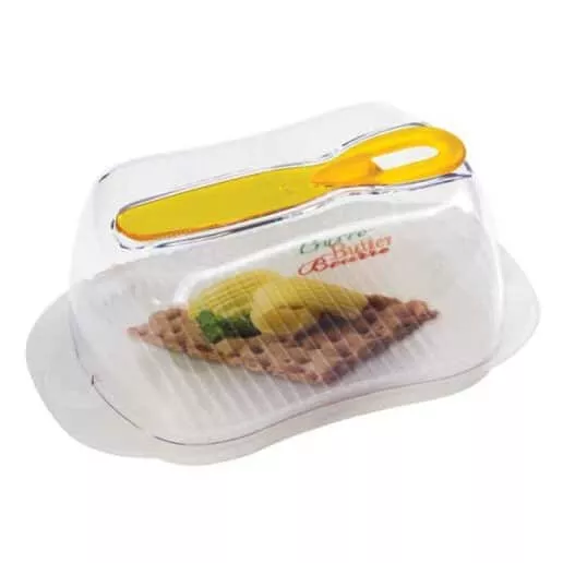 כלי לאחסון חמאה גדול כולל סכין מריחה