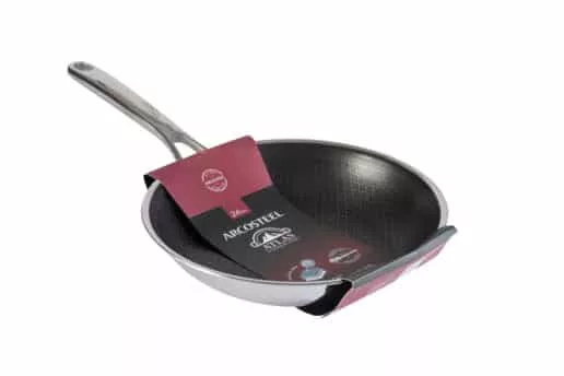 מחבת 24 ס"מ נירוסטה נון סטיק ARCOSTEEL אטלס